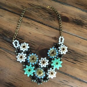 Unique floral beaded necklace